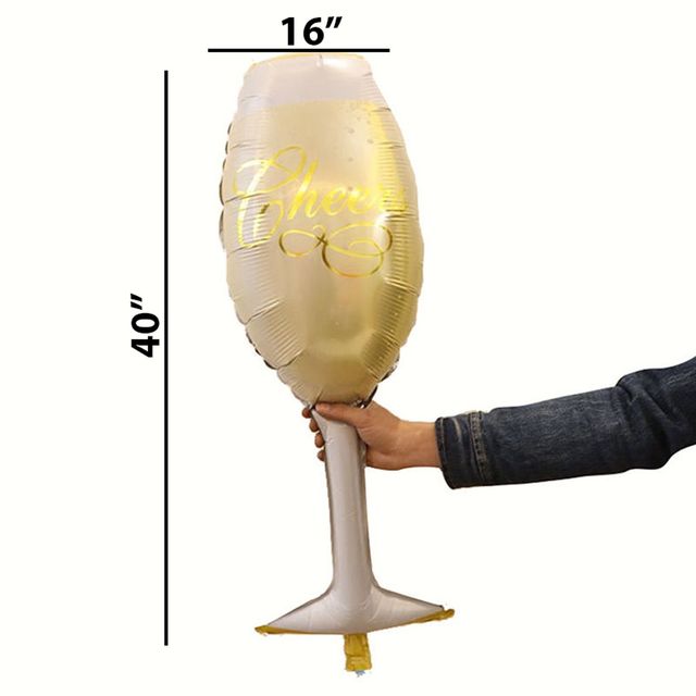 Party Propz Champagne Glass Foil Balloon For Party Decoration